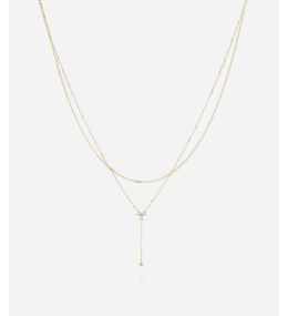 Collier Rosillo en acier PVD jaune et oxydes de zirconium ZAG bijoux, SNX21752-01WHT