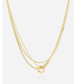 Collier Iguazu en acier PVD jaune ZAG bijoux, SNX22922-01UNI