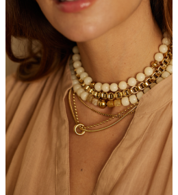 Le Collier Iguazu en acier PVD jaune ZAG bijoux, SNX22922-01UNI