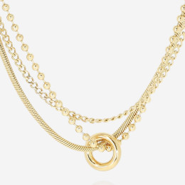 Le Collier Iguazu en acier PVD jaune ZAG bijoux, SNX22922-01UNI