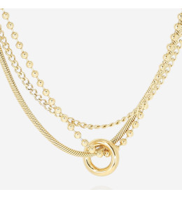 Le Collier Iguazu en acier PVD jaune ZAG bijoux, SNX22922-01UNI