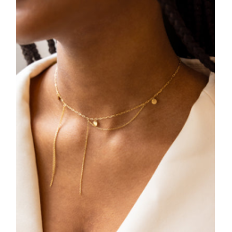 Le Collier Ugo en acier PVD jaune ZAG bijoux, SNX25401-01UNI