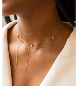 Le Collier Ugo en acier PVD jaune ZAG bijoux, SNX25401-01UNI