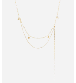Collier Icilo en acier PVD jaune et oxyde de zirconium ZAG bijoux, SNX25402-01UNI