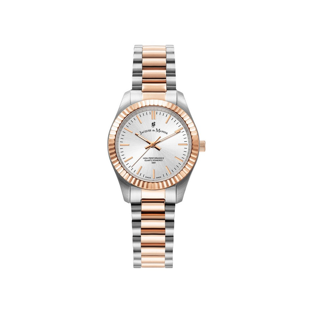 Montre femme Jacques du Manoir, Inspiration prime 31mm, 3 aiguilles et acier bicolore JWL03904