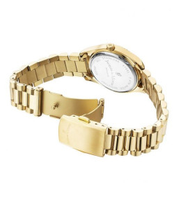La Montre femme Jacques du Manoir, Inspiration prime 31mm, 3 aiguilles et acier doré jaune JWL03907