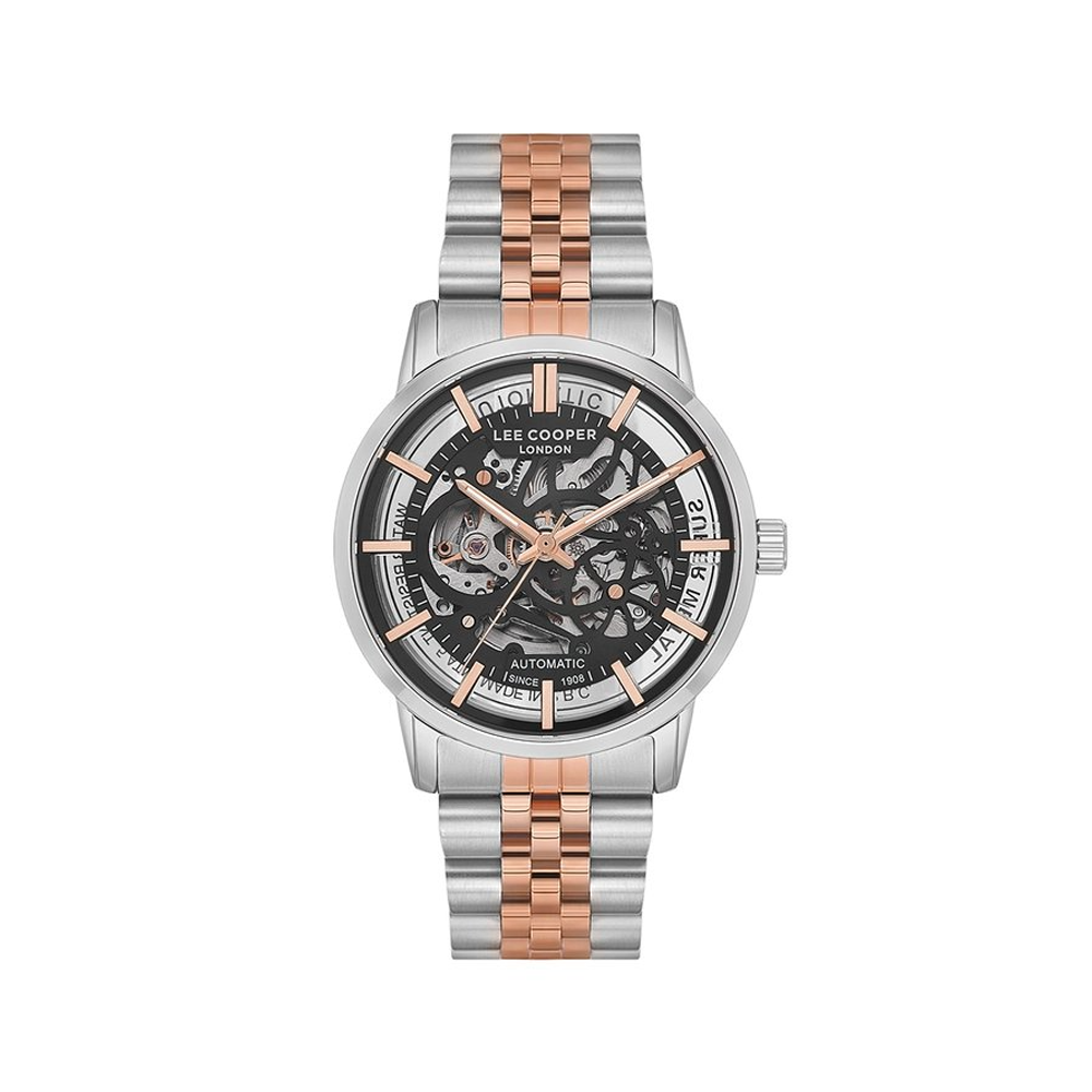 Montre Homme Lee Cooper Bolton, acier bicolore automatique, LC08036.530 Montre Homme Lee Cooper Bolton, acier bicolore automatique, LC08036.530