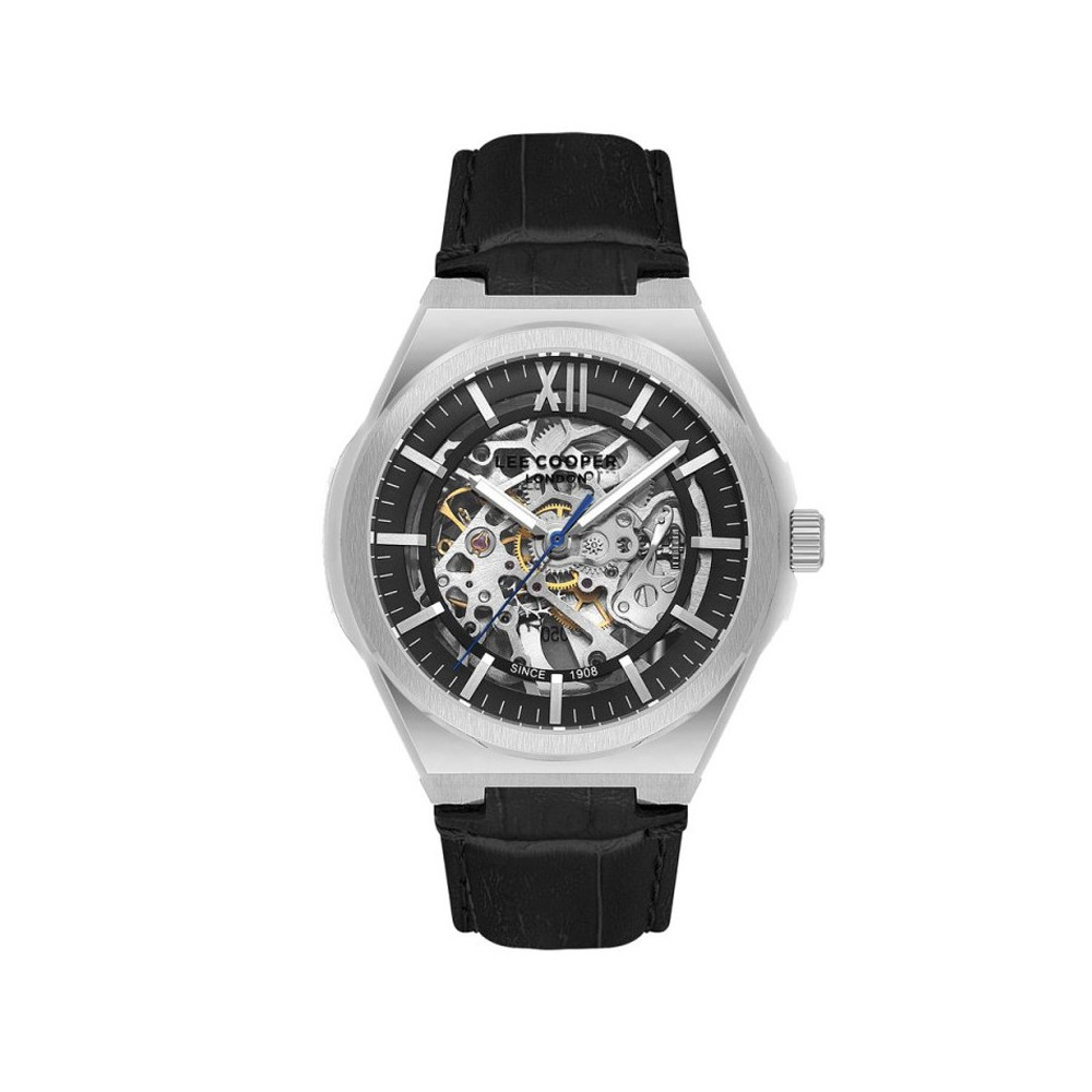 Montre Homme Lee Cooper Arthur, acier et cuir automatique, LC08050.351