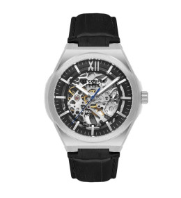 Montre Homme Lee Cooper Arthur, acier et cuir automatique, LC08050.351