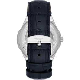 La Montre Homme Lee Cooper Arthur, acier et cuir bleu automatique, LC08050.399