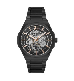 Montre Homme Lee Cooper Erwann, acier noir automatique, LC08051.650