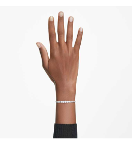 Le Bracelet Swarovski, Matrix Dégradé de tailles rondes, Blanc, Métal rhodié, 5690677