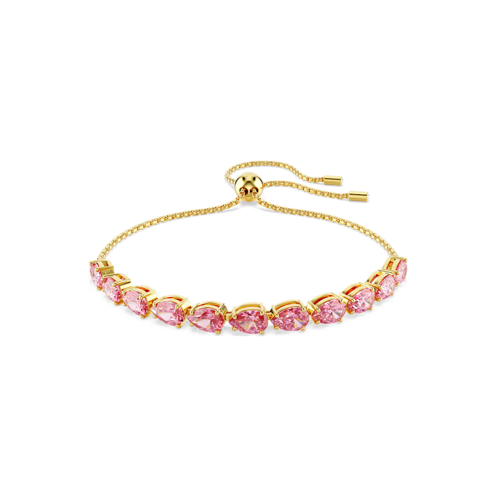 Bracelet Swarovski, Matrix Taille poire, Rose, Placage de ton or, 5707187