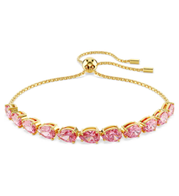Bracelet Swarovski, Matrix Taille poire, Rose, Placage de ton or, 5707187