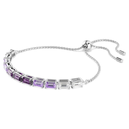 Le Bracelet Swarovski, Tennis Matrix Taille baguette, Violet, Métal rhodié, 5707199