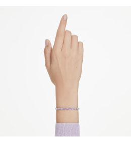 Le Bracelet Swarovski, Tennis Matrix Taille baguette, Violet, Métal rhodié, 5707199