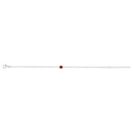 Le Bracelet argent 925/1000, spinelle rouge rubis, by Stauffer