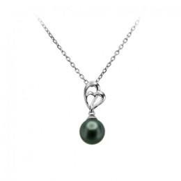 Collier pendentif Aroha argent 925/1000, perle de Tahiti IZA B NI-054-PEN