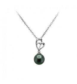 Collier pendentif Aroha argent 925/1000, perle de Tahiti IZA B NI-054-PEN