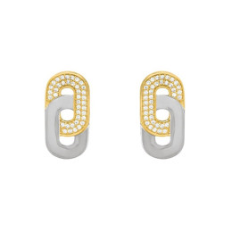 Les Boucles d'oreilles femme, argent 925/1000 bicolore, Charles Garnier Paris 1901, STYLES, AGF170199E