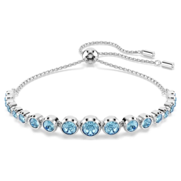 Bracelet Tennis Swarovski, Imber Diverses tailles rondes, Bleu, Métal rhodié, 5719282