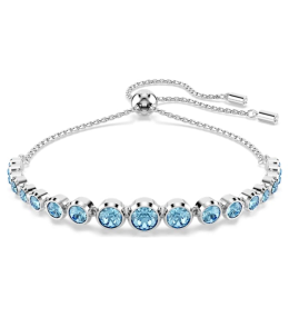 Bracelet Tennis Swarovski, Imber Diverses tailles rondes, Bleu, Métal rhodié, 5719282