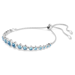 Le Bracelet Tennis Swarovski, Imber Diverses tailles rondes, Bleu, Métal rhodié, 5719282