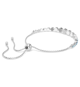 Le Bracelet Tennis Swarovski, Imber Diverses tailles rondes, Bleu, Métal rhodié, 5719282