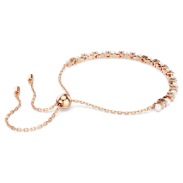 Le Bracelet Tennis Swarovski, Matrix Crystal Pearl, Tailles rondes, Blanc, Placage de ton or rosé, 5729506
