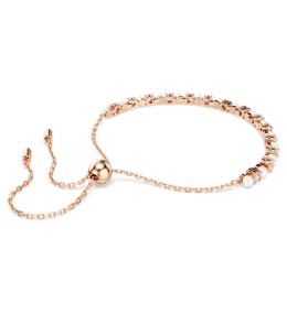 Le Bracelet Tennis Swarovski, Matrix Crystal Pearl, Tailles rondes, Blanc, Placage de ton or rosé, 5729506