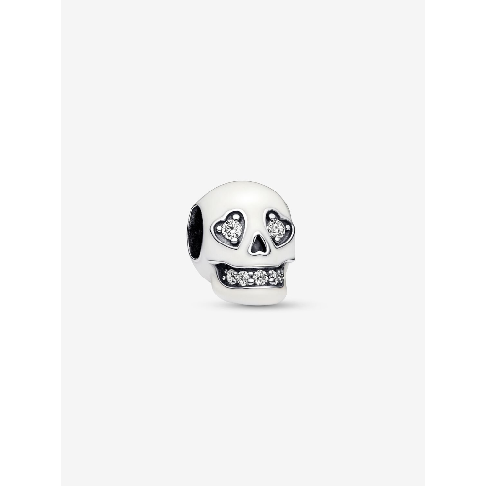 Charm Pandora Moments, Luminescent tête de mort scintillante en argent 925/1000, 792811C01