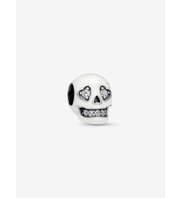 Charm Pandora Moments, Luminescent tête de mort scintillante en argent 925/1000, 792811C01