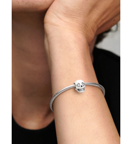 Le Charm Pandora Moments, Luminescent tête de mort scintillante en argent 925/1000, 792811C01