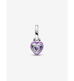 Le Mini dangle pendentif Pandora Me, coeur chakra violet en argent 925/1000, 793042C04
