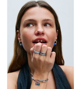 Le Mini dangle pendentif Pandora Me, coeur chakra violet en argent 925/1000, 793042C04