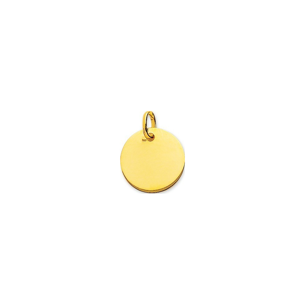 Le Pendentif laique or jaune 375/1000, forme ronde by Stauffer