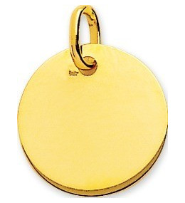 Le Pendentif laique or jaune 375/1000, forme ronde by Stauffer