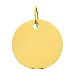 Le Pendentif laique or jaune 375/1000, forme ronde by Stauffer