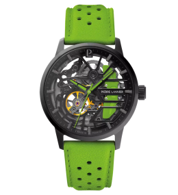 Montre femme Pierre Lannier, PADDOCK (verte), Automatique cuir, 145G877