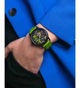La Montre femme Pierre Lannier, PADDOCK (verte), Automatique cuir, 145G877