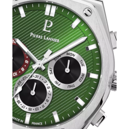La Montre Homme Pierre Lannier COPILOTE, multifonctions acier, 230F171