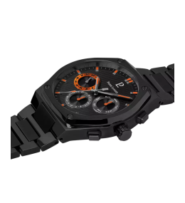 La Montre Homme Pierre Lannier COPILOTE, multifonctions acier PVD noir, 231J439