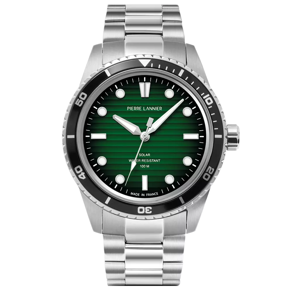 Montre Homme Pierre Lannier INTI, Solaire acier, 244H171