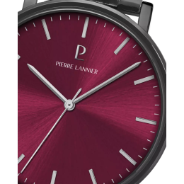 La Montre Homme Pierre Lannier ESSENTIAL, acier PVD gris, 252G459