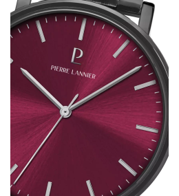 La Montre Homme Pierre Lannier ESSENTIAL, acier PVD gris, 252G459