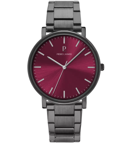 Montre Homme Pierre Lannier ESSENTIAL, acier PVD gris, 252G459