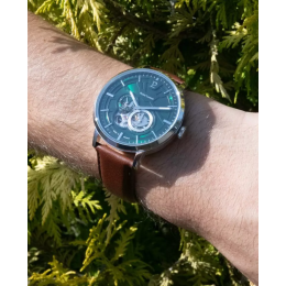 La Montre homme Pierre Lannier TRIO, Automatique cuir, 334B174