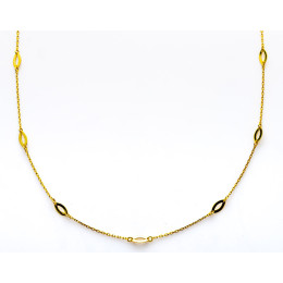 Collier or jaune 375/1000, motifs navettes ajourées, by Stauffer