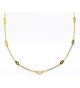 Collier or jaune 375/1000, motifs navettes ajourées, by Stauffer