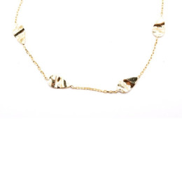 Collier or jaune 375/1000, motifs gouttes froissées, by Stauffer